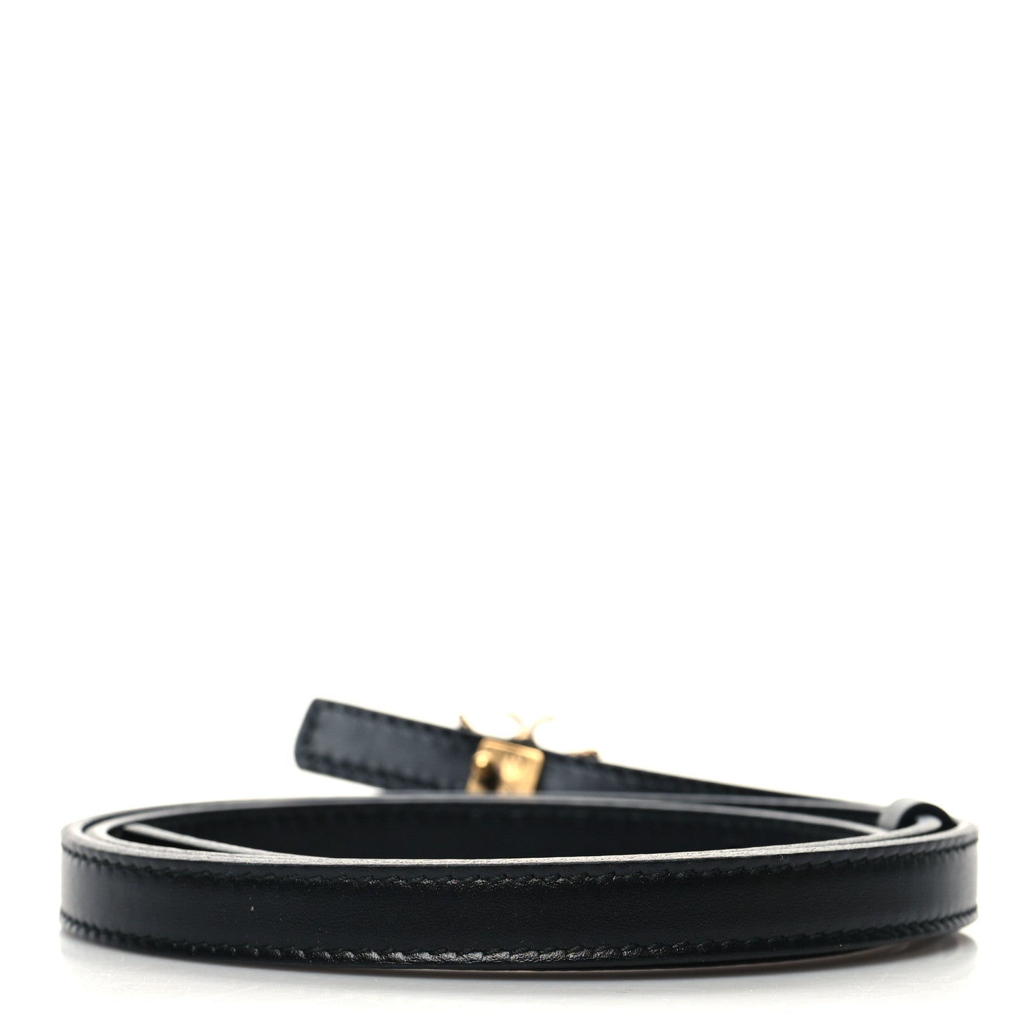 Christian Dior Calfskin D-Bee Slim Belt L Black 2 of 6