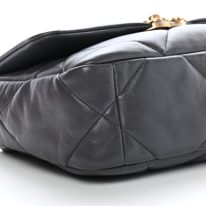 Chanel Lambskin Quilted Medium Chanel 19 Flap Dark Grey 7 of 9