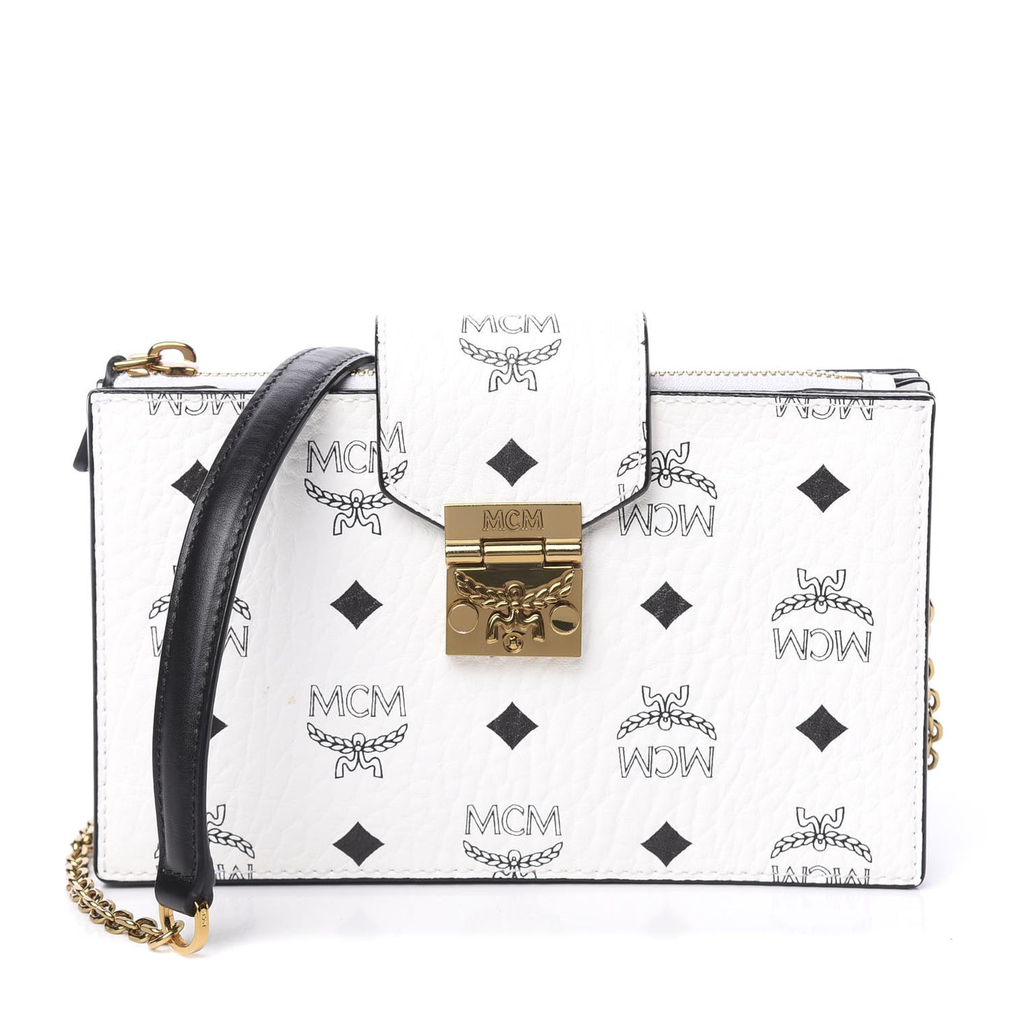 Visetos Small Patricia Chain Wallet White