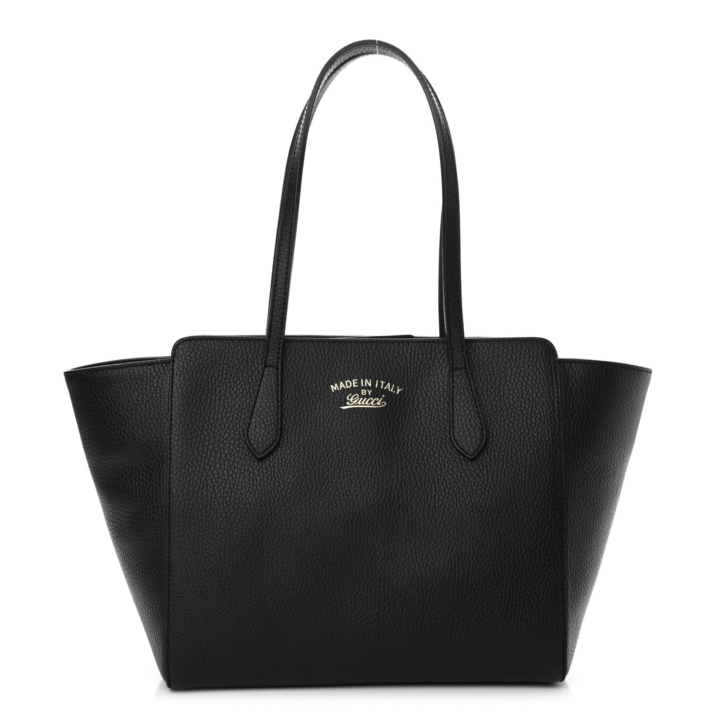Gucci Pebbled Calfskin Small Swing Tote Black 1 of 10