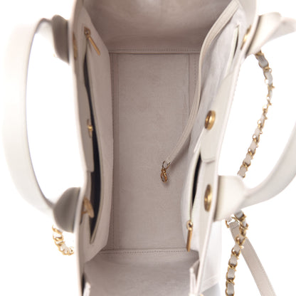 Chanel Caviar Small Studded Deauville Tote Ivory 8 of 11