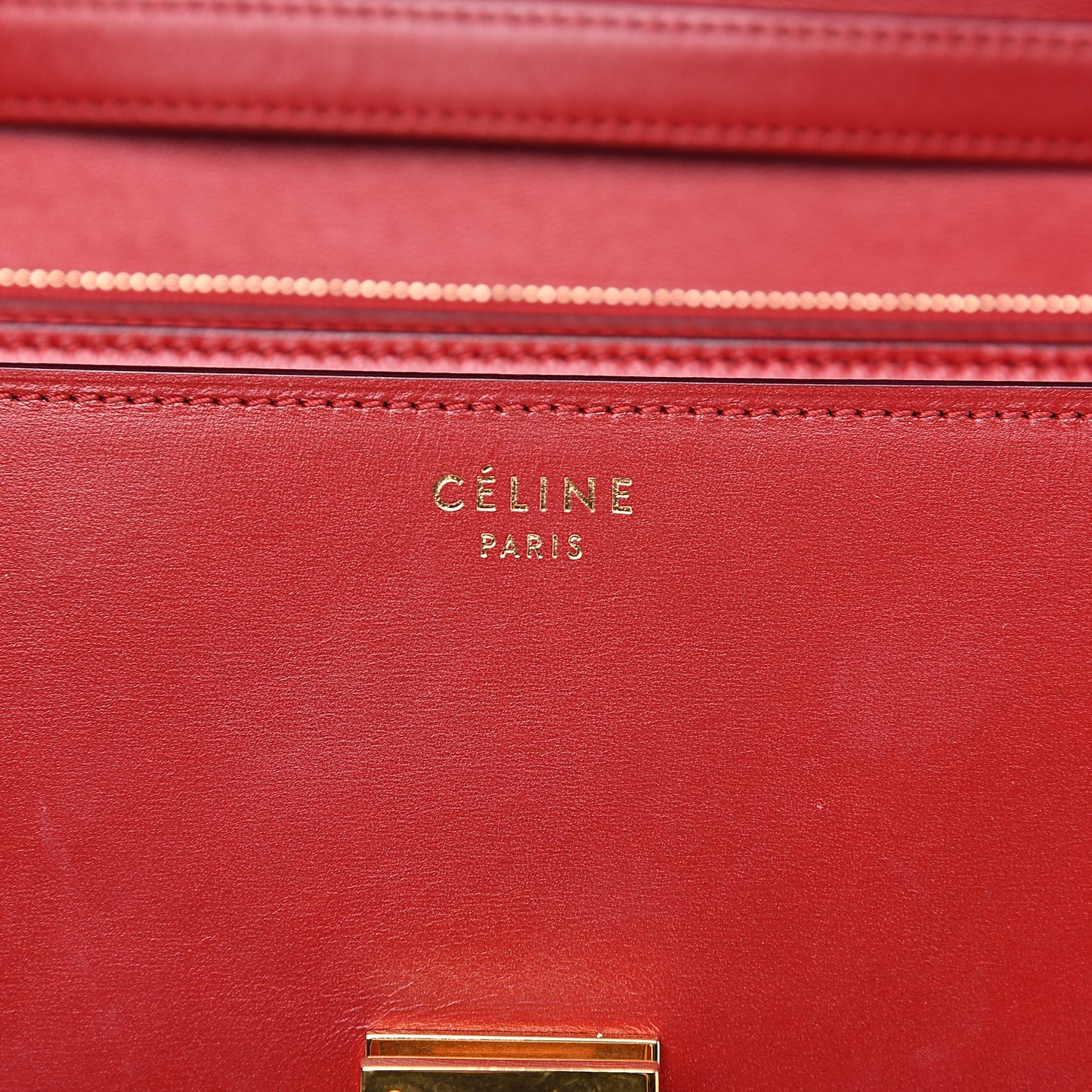 Box Calfskin Medium Classic Box Flap Bag Red