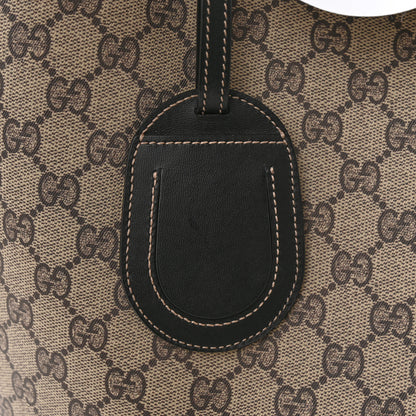 Gucci Calfskin GG Supreme Monogram Large Reversible Tote Black 23 of 24