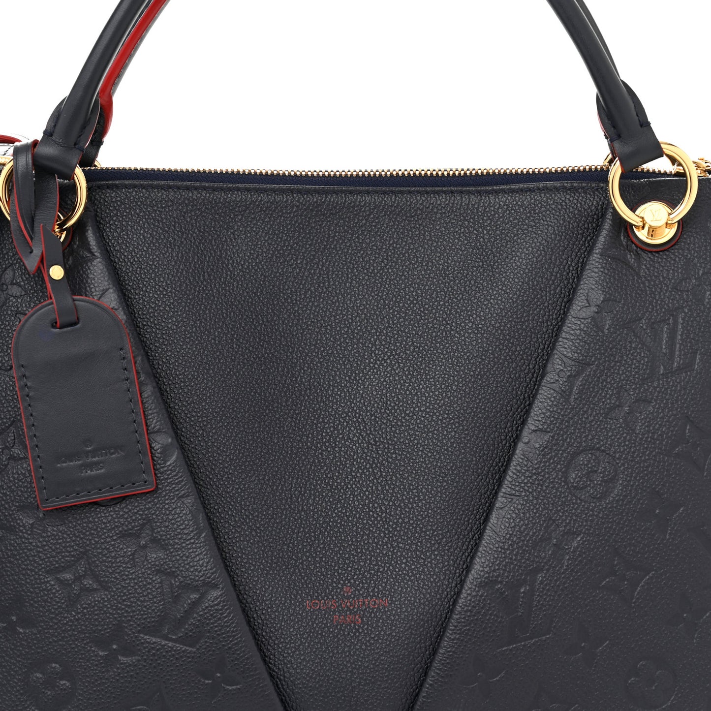 Empreinte V Tote MM Marine Rouge