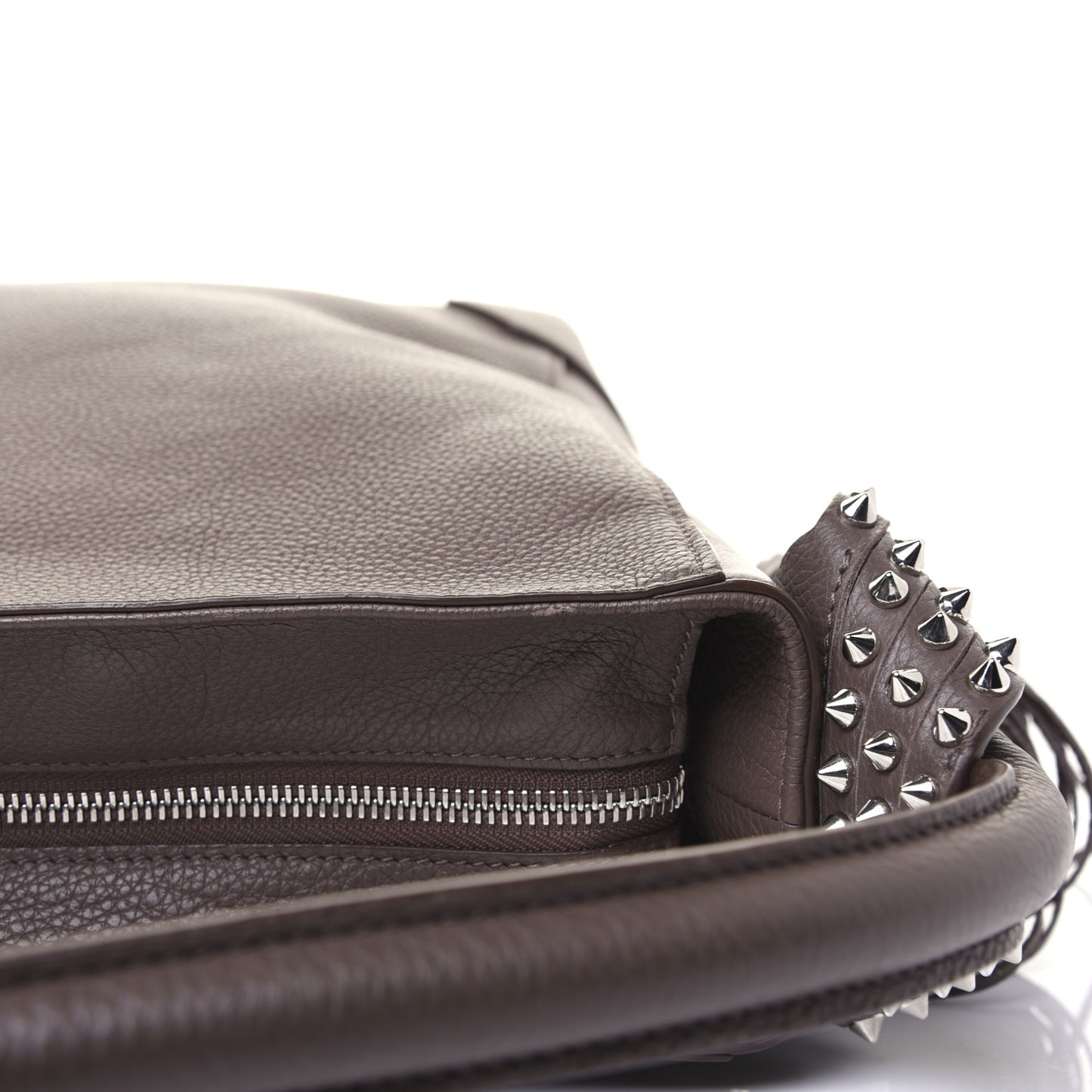 Empire Calf Spikes Fringe Eloise Hobo Grey