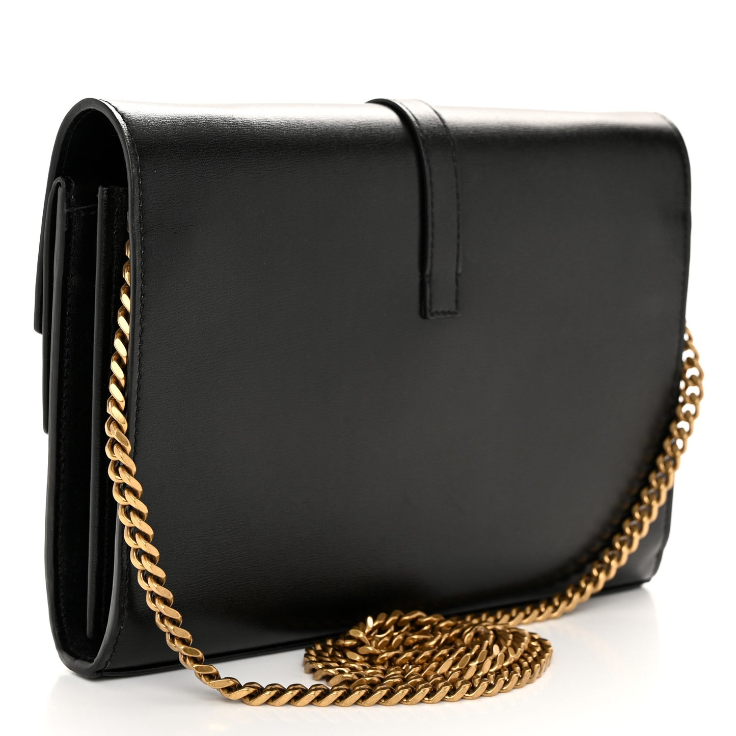 Smooth Calfskin Monogram Sulpice Chain Wallet Black