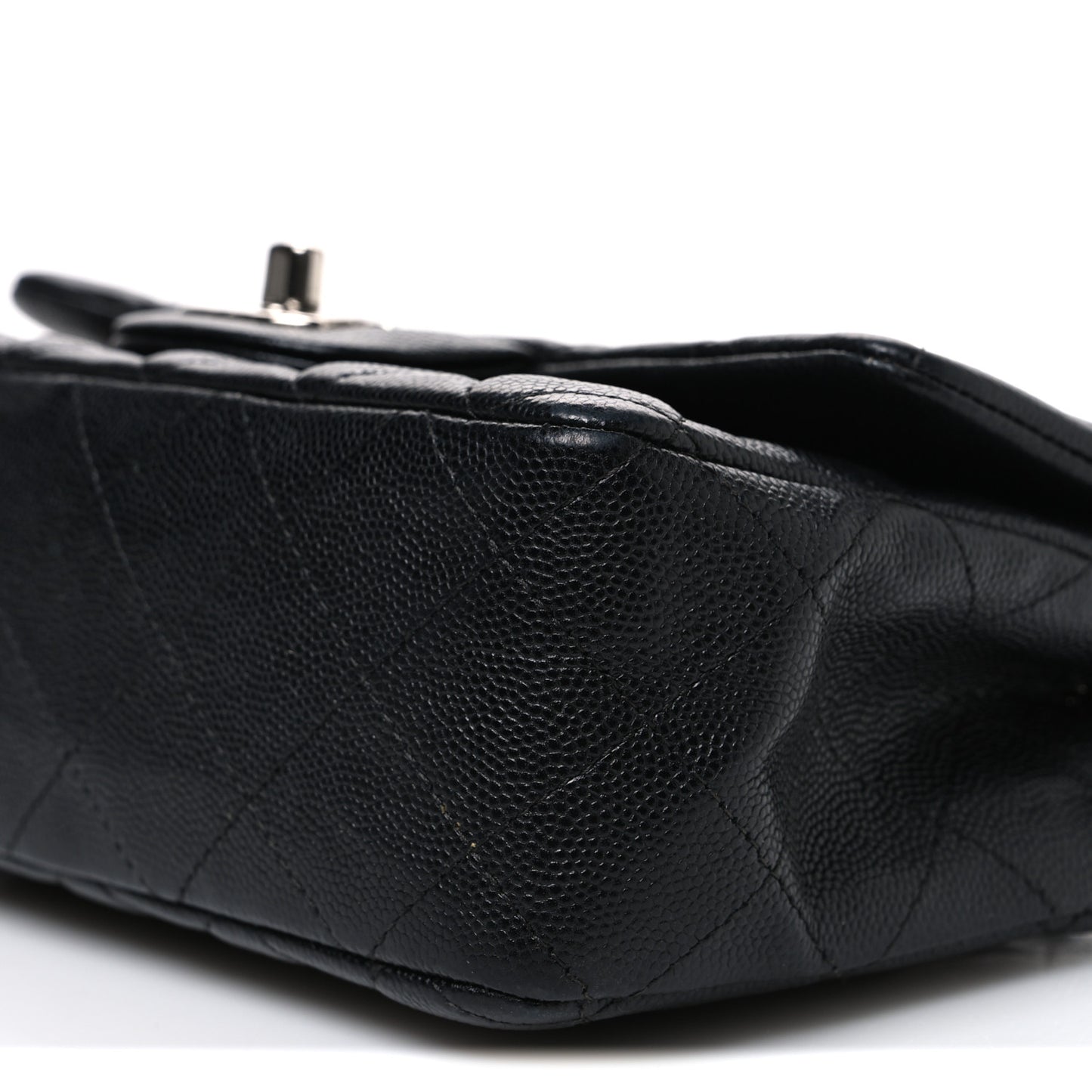 Caviar Quilted Mini Rectangular Flap Black