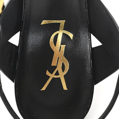 Saint Laurent Patent Tribute 75 Platform Sandals 38.5 Black 8 of 10