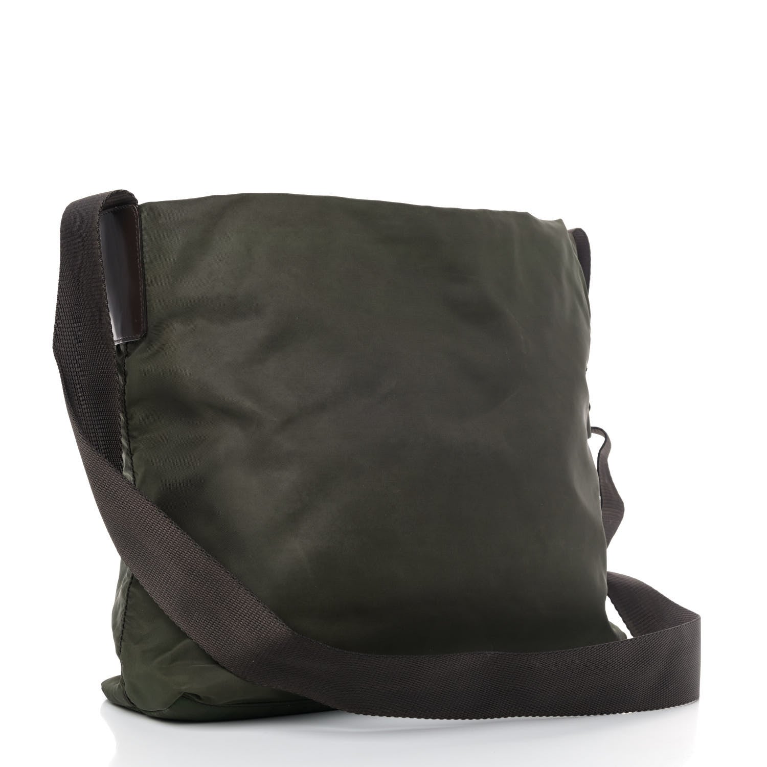Prada Nylon Vela Flat Messenger Bag Mimetico 2 of 4