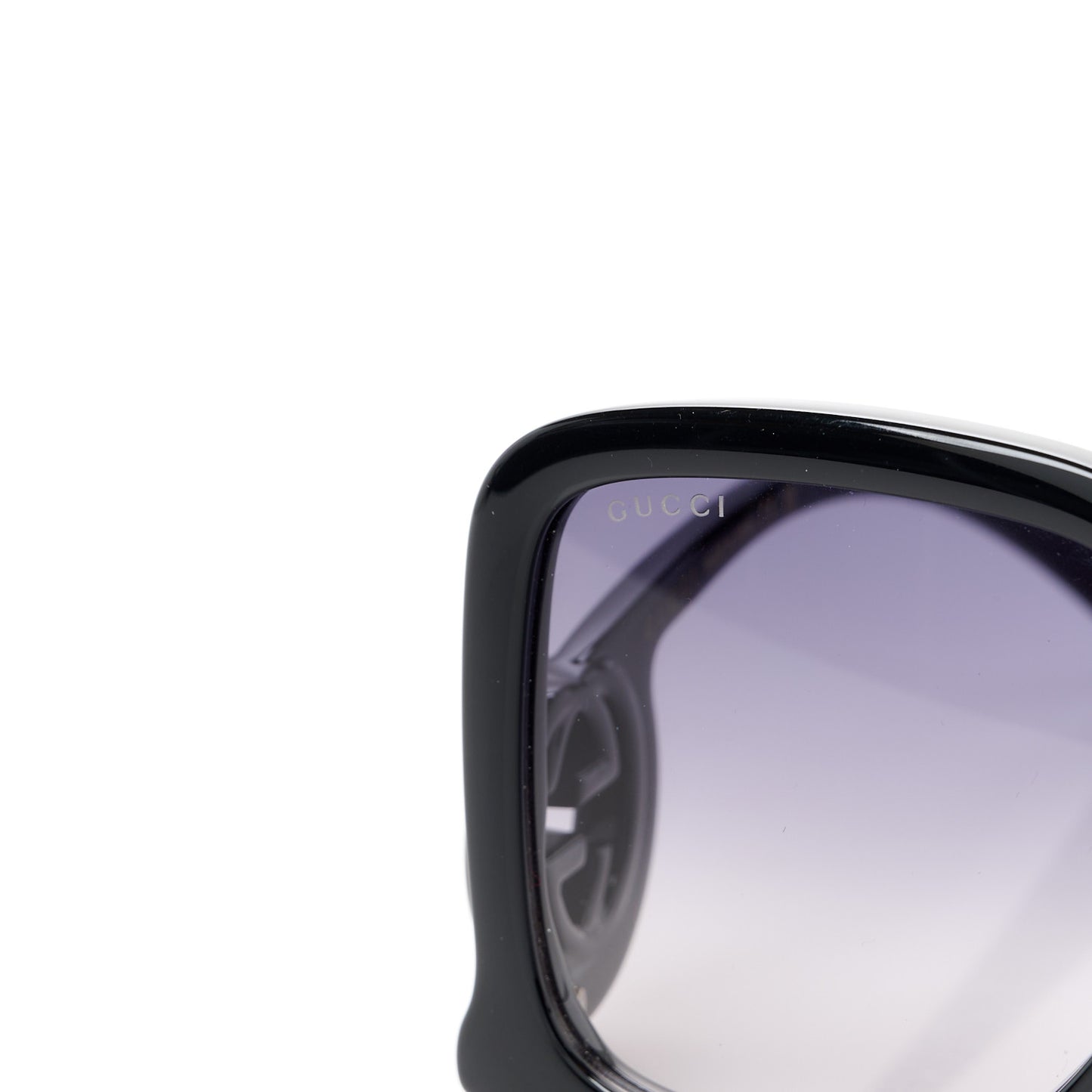 Acetate Rectangle Frame Sunglasses GG1326S Black