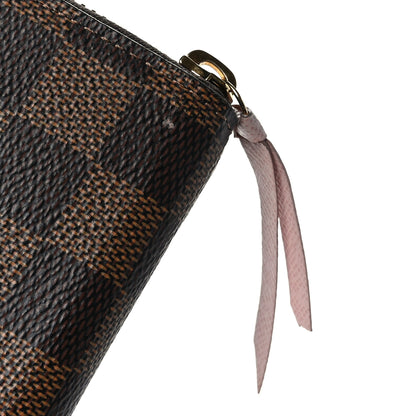 Louis Vuitton Damier Ebene Clemence Wallet Rose Ballerine 7 of 8