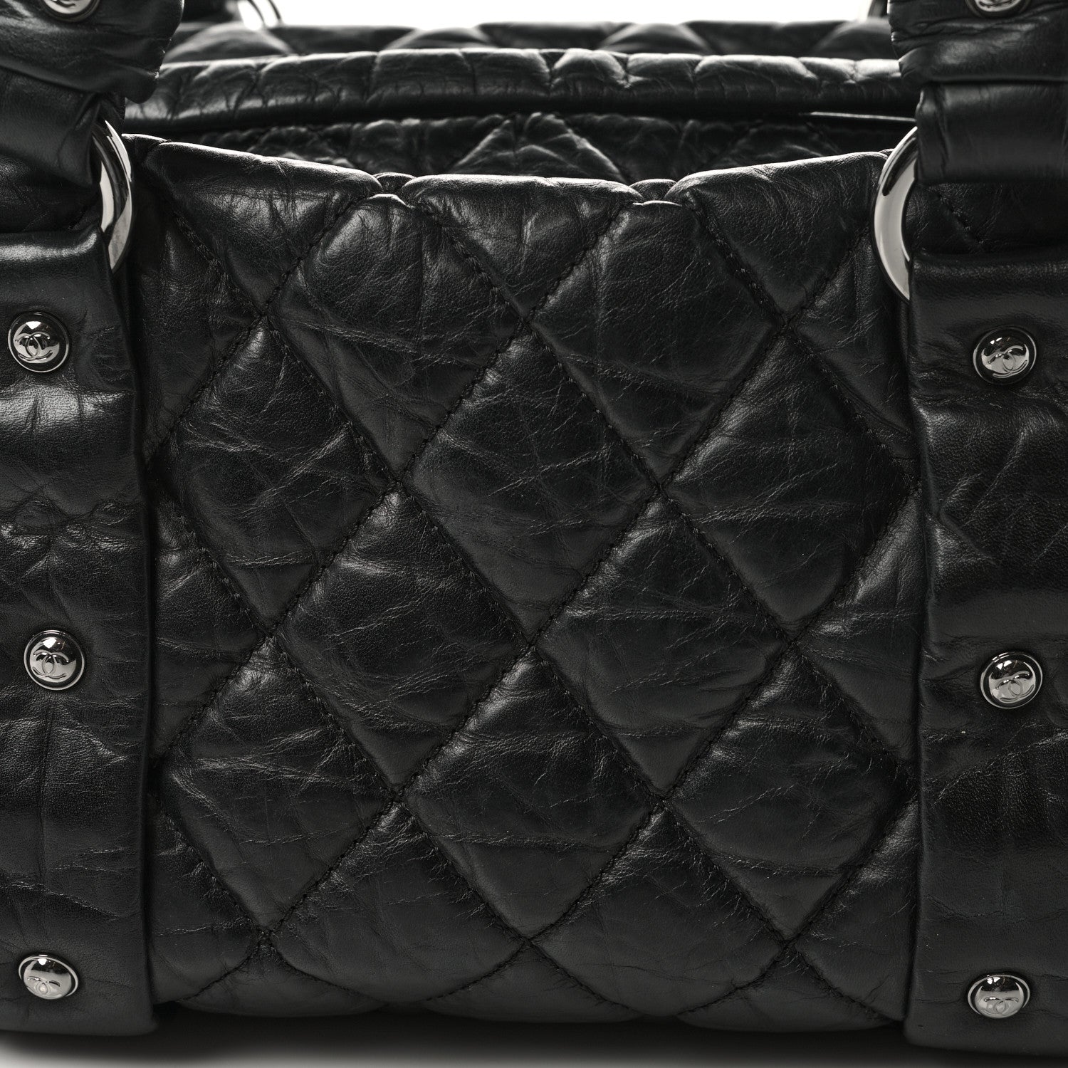 Chanel Distressed Lambskin Small Lady Braid Tote Black 7 of 9