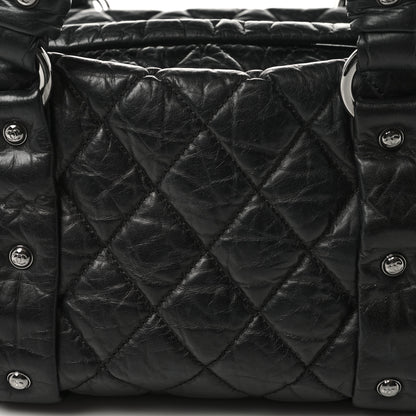 Chanel Distressed Lambskin Small Lady Braid Tote Black 7 of 9