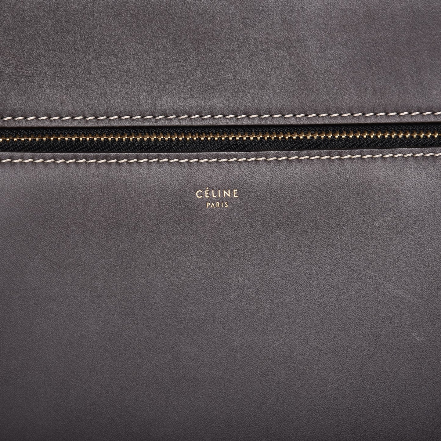 Smooth Calfskin Medium Edge Shoulder Bag Grey