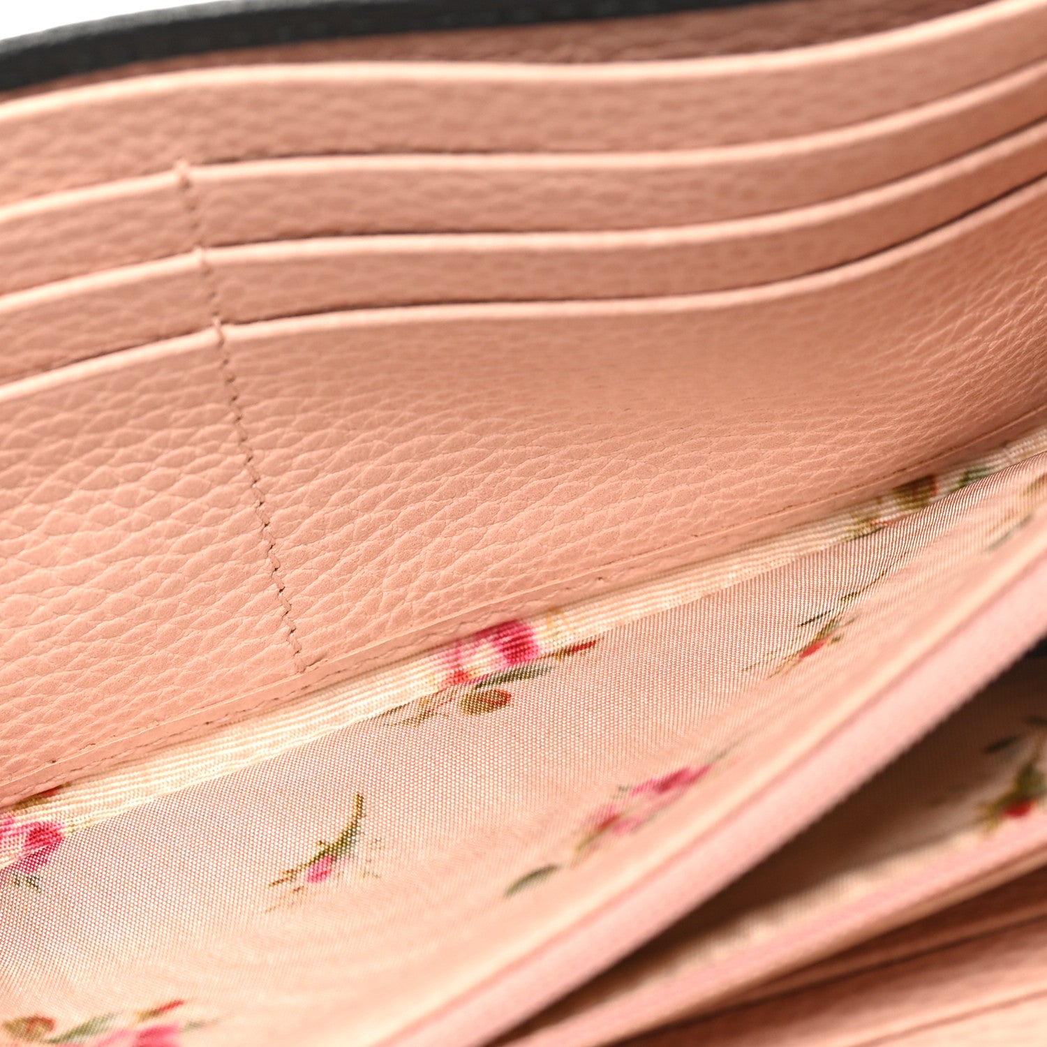 Gucci Calfskin Garden Continental Wallet Black 6 of 9