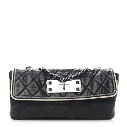 Chanel Lambskin East West Mademoiselle Flap Black 1 of 12