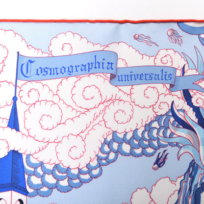 Hermes Silk Cosmographia Universalis Scarf 90 Ciel White Rouge 7 of 7