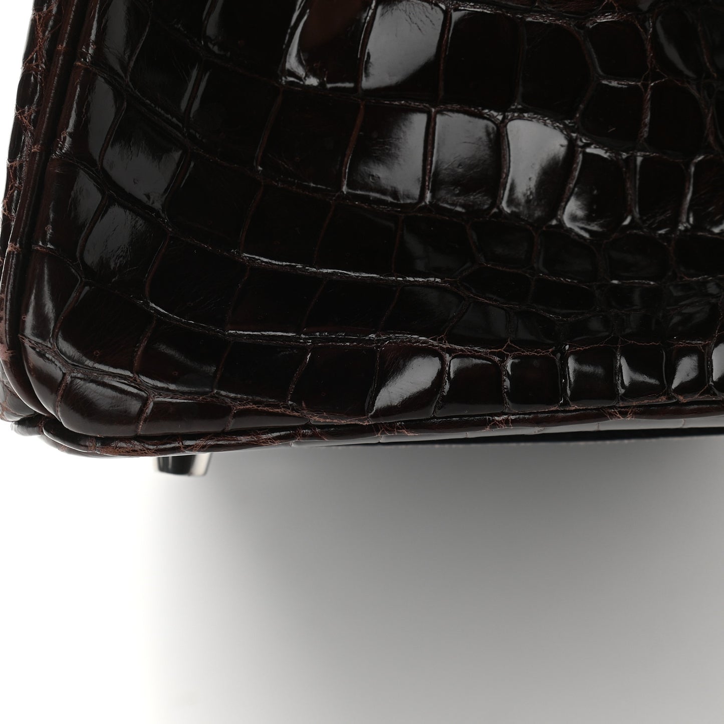 Shiny Porosus Crocodile Birkin 35 Cocoan