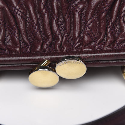 Marc Jacobs Calfskin Quilted Stam Burgundy 11 of 16