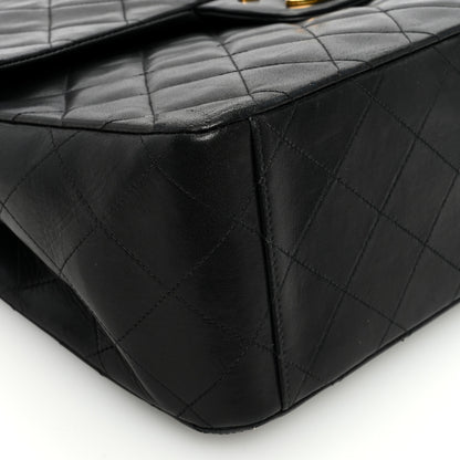 Chanel Lambskin Quilted XL Jumbo Single Flap Black 9 of 10