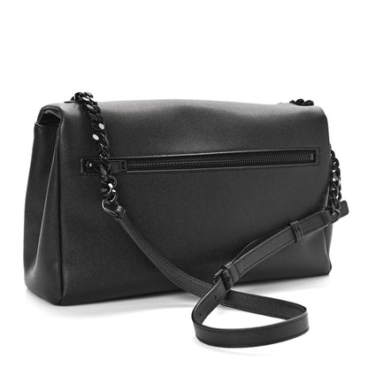 Saint Laurent Grain De Poudre Medium West Hollywood Monogram Fold-Over Black 3 of 8