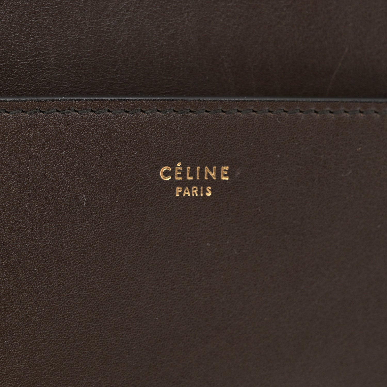 Celine Supersoft Calfskin Sangle Bucket Bag Wood 6 of 14