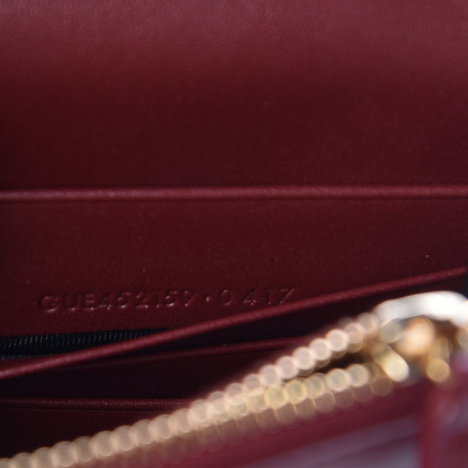Saint Laurent Smooth Calfskin Classic Monogram Kate Tassel Chain Wallet Palissandre 7 of 12