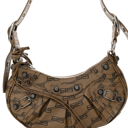 Balenciaga Coated Canvas BB Monogram Le Cagole Shoulder Bag XS Beige Brown 9 of 11