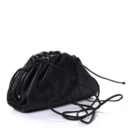 Bottega Veneta Bark Calfskin Embossed The Mini Pouch Clutch Black 2 of 4