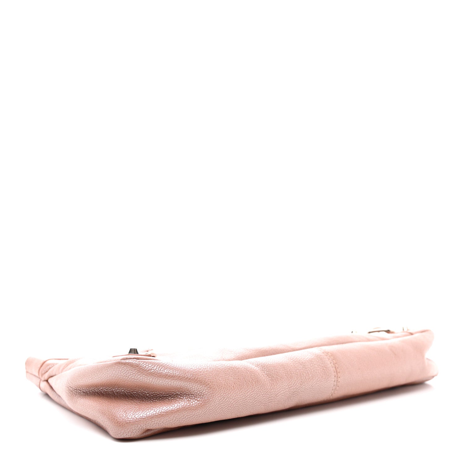 Balenciaga Chevre Classic Silver Hardware Premier Clutch Rose 5 of 8