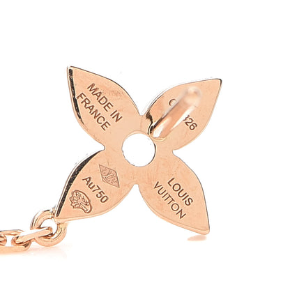 Louis Vuitton 18K Pink Gold Diamond Idylle Blossom Mono Chain Earring 4 of 5