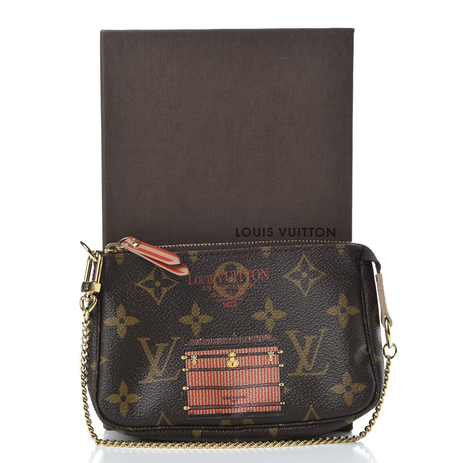 Louis Vuitton Monogram Trunks and Locks Mini Pochette Accessories 9 of 9