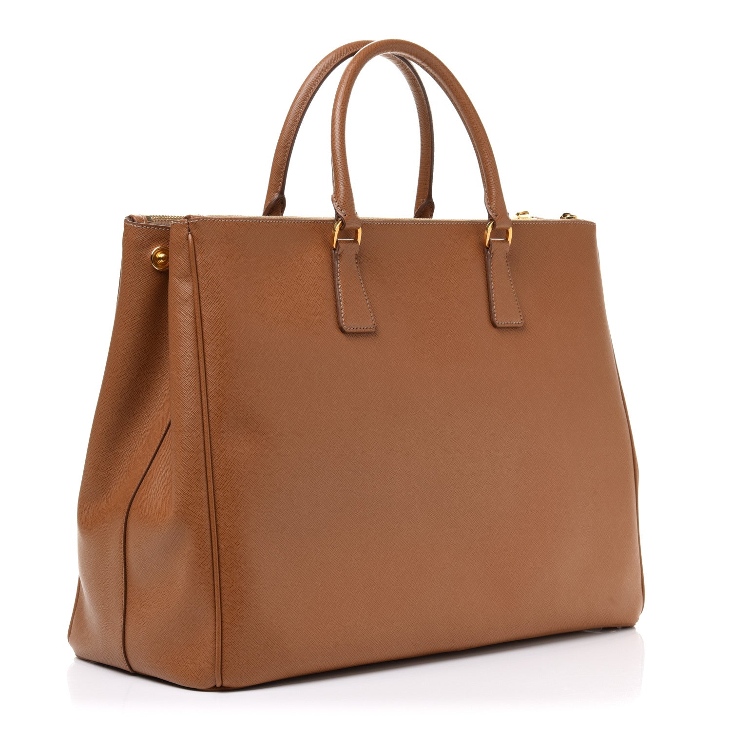 Prada Saffiano Lux Extra Large Galleria Double Zip Tote Caramel 2 of 10