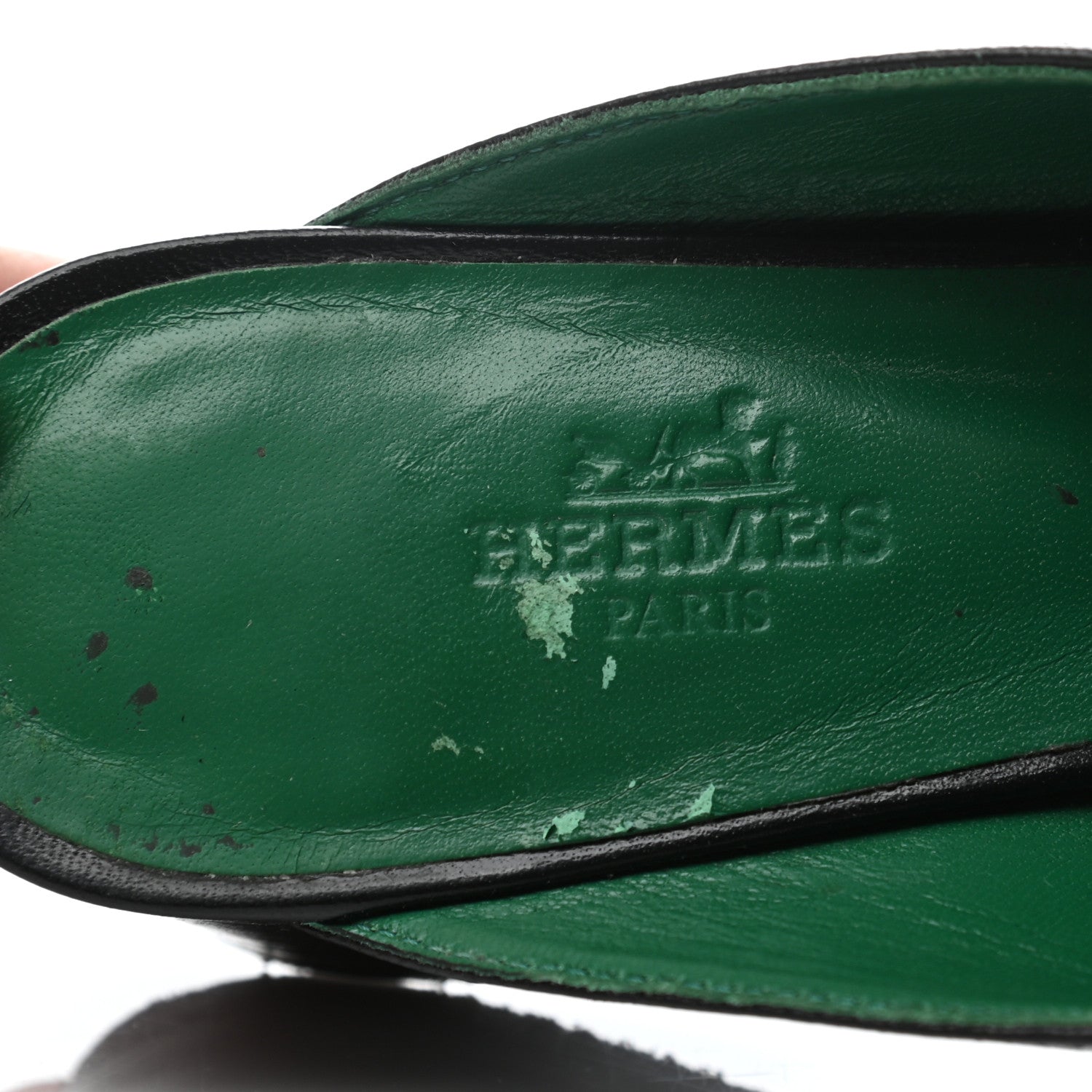 Hermes Goatskin Paradis Mules 36 Black 7 of 8