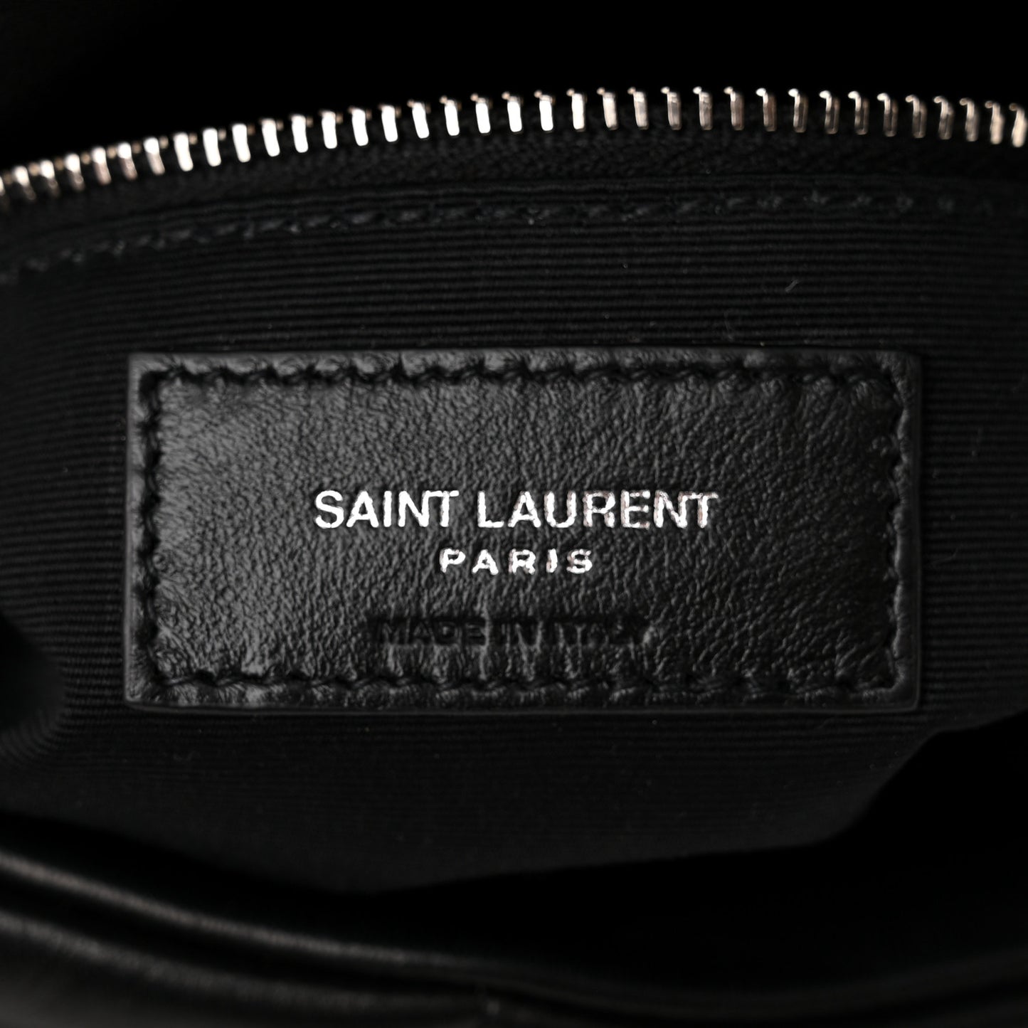 Lambskin Quilted Medium Loulou Puffer Monogram Chain Satchel Black