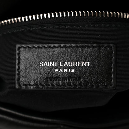Saint Laurent Lambskin Quilted Medium Loulou Puffer Monogram Chain Satchel Black 6 of 10
