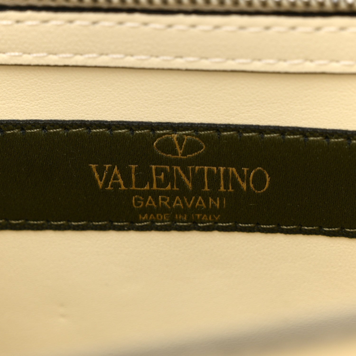 Valentino Garavani Calfskin Panther Medium Guitar Strap Rockstud Rolling Flap Saddle Bag Light Ivory Black 6 of 10
