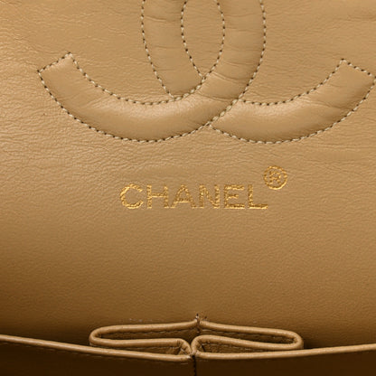 Chanel Lambskin Quilted Medium Double Flap Beige 6 of 10