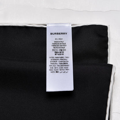 Burberry Silk Horseferry Print Scarf Black 5 of 5