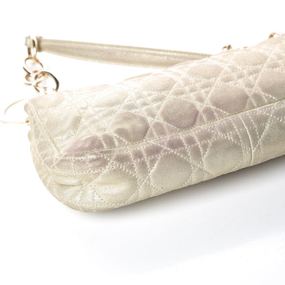 Christian Dior Metallic Lambskin Cannage Small Rendezvous Flap Gold 14 of 18