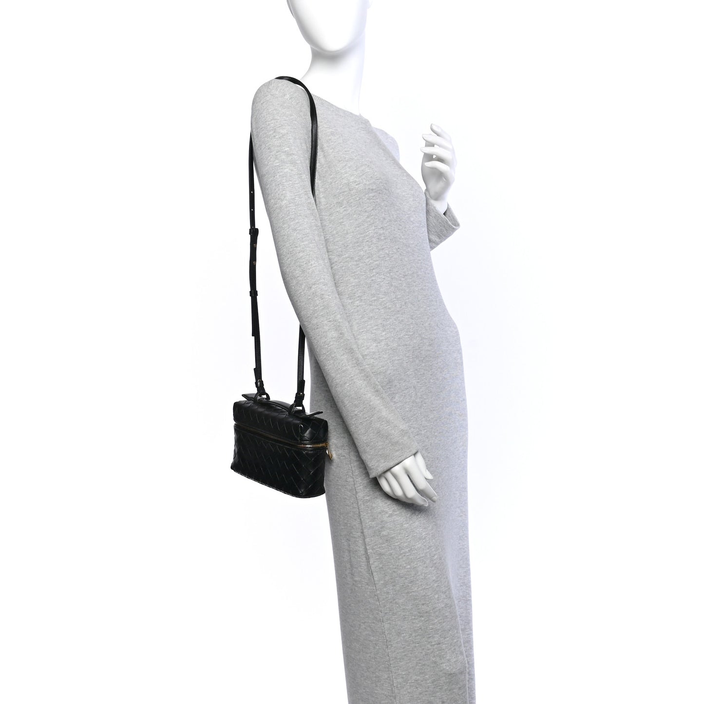 Calfskin Intrecciato Bang Bang Vanity Case Black