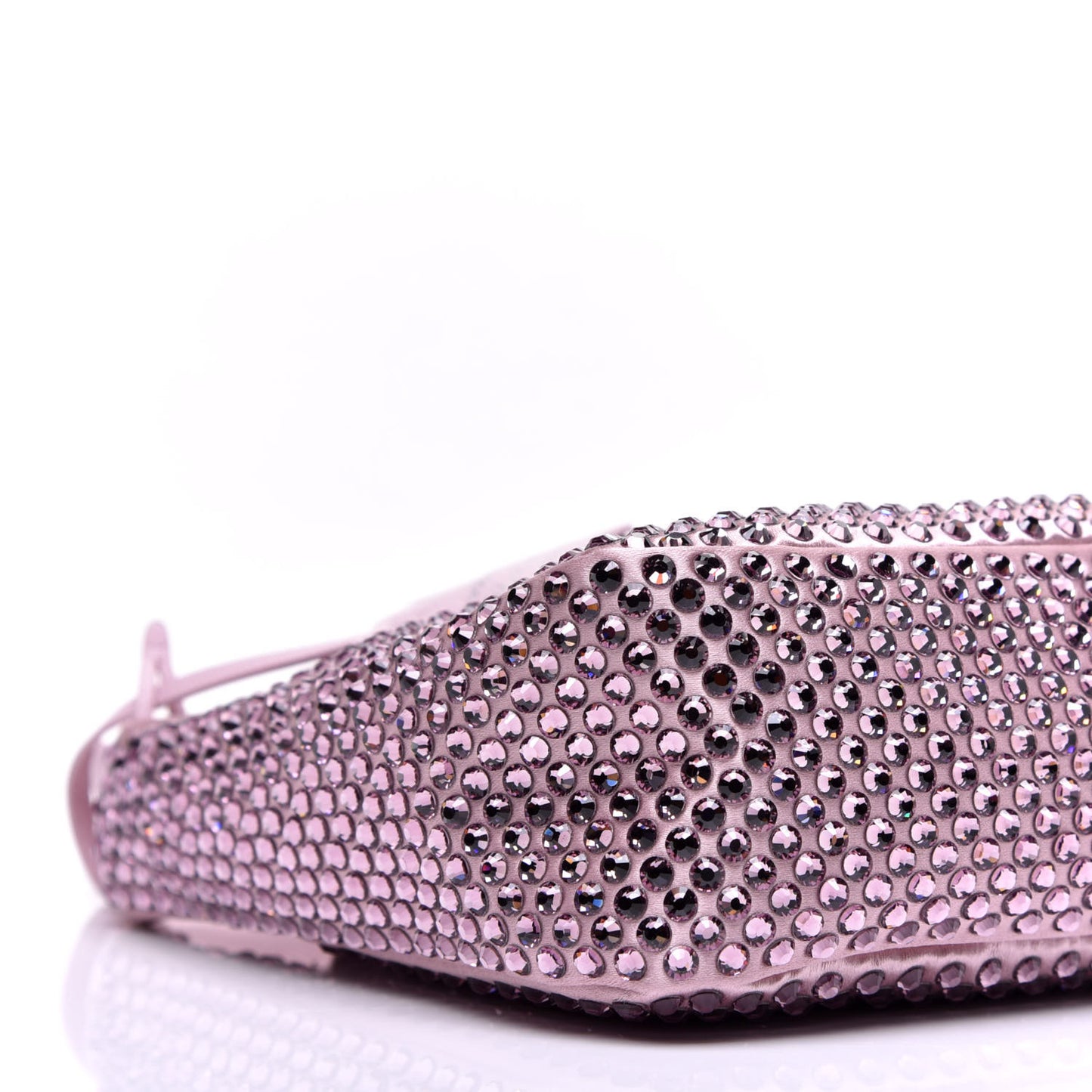 Satin Crystal Mini Re-Edition 2000 Bag Alabastro