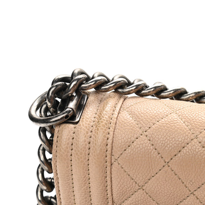Chanel Caviar Quilted Small Boy Flap Light Beige 12 of 14