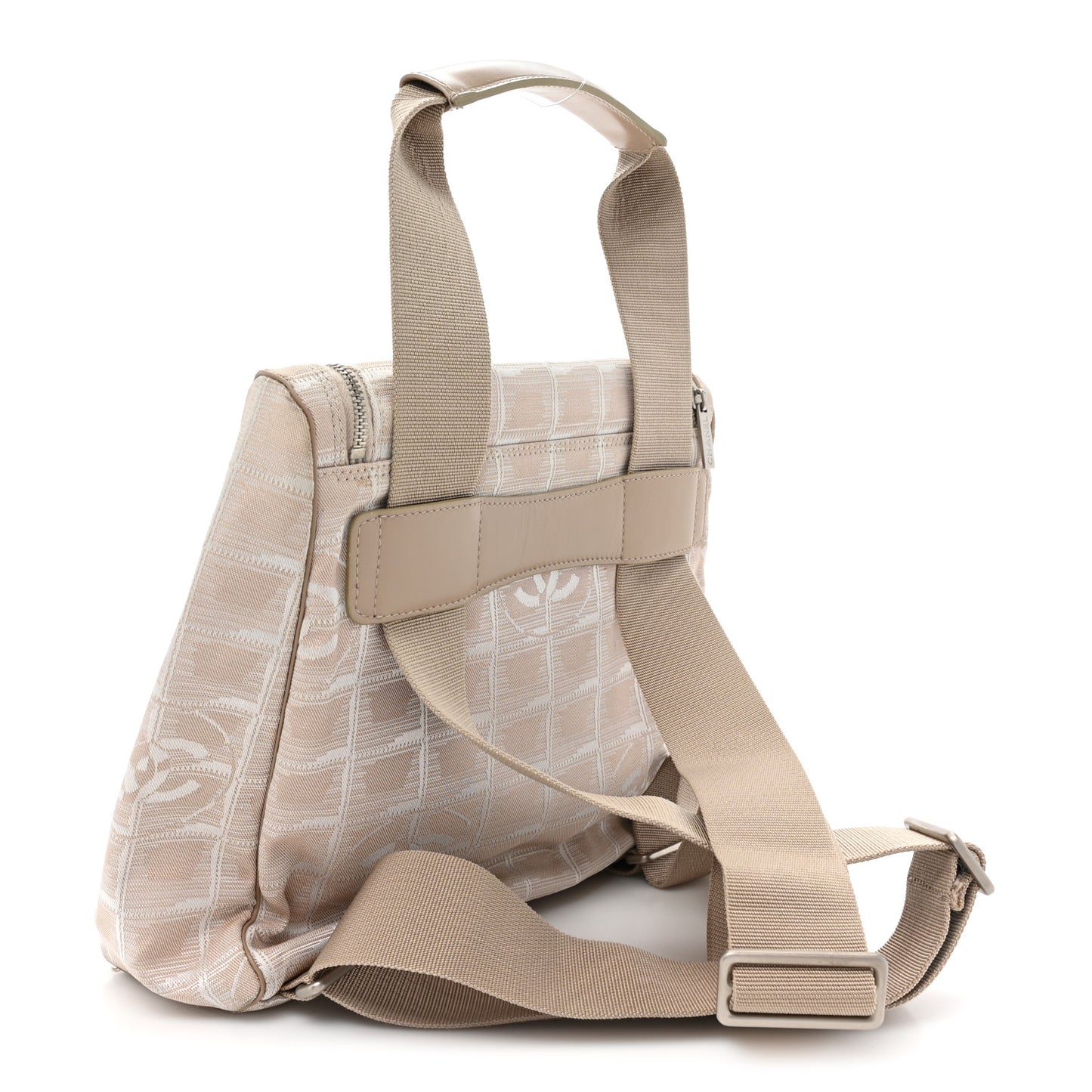 Nylon Travel Backpack Beige