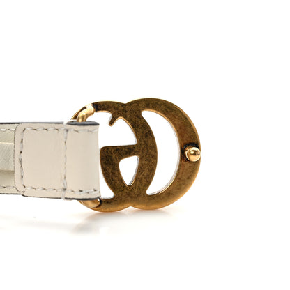 Gucci Calfskin Double G 20mm Belt 85 34 Mystic White 3 of 4