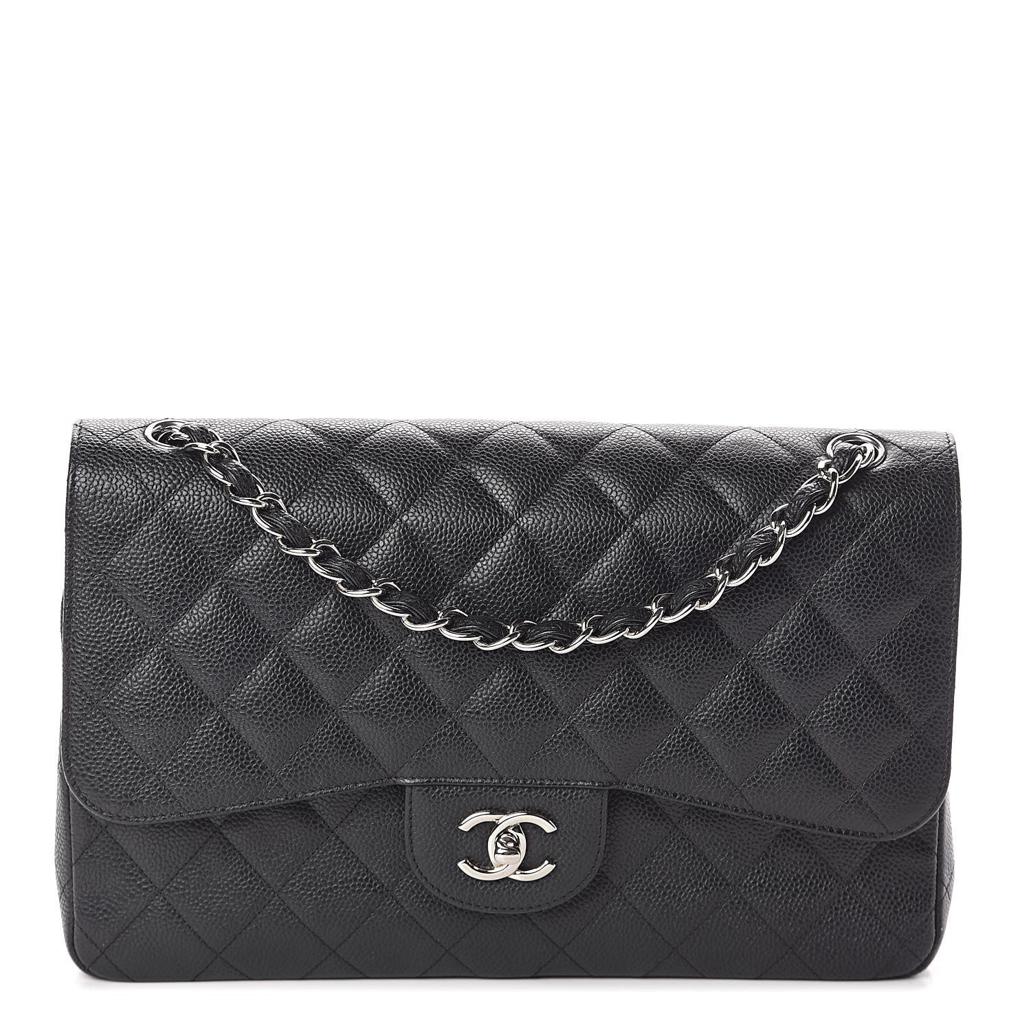 Chanel Caviar Quilted Jumbo Double Flap Black 1 of 10