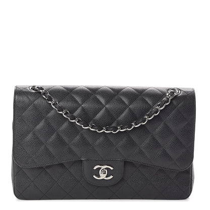 Chanel Caviar Quilted Jumbo Double Flap Black 1 of 10