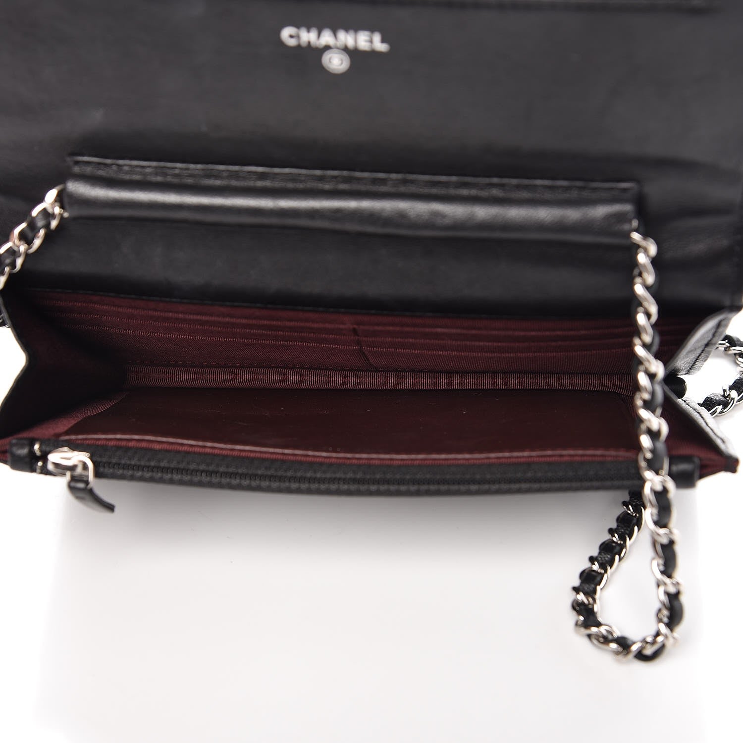 Chanel Lambskin Quilted Wallet On Chain WOC Black 5 of 12