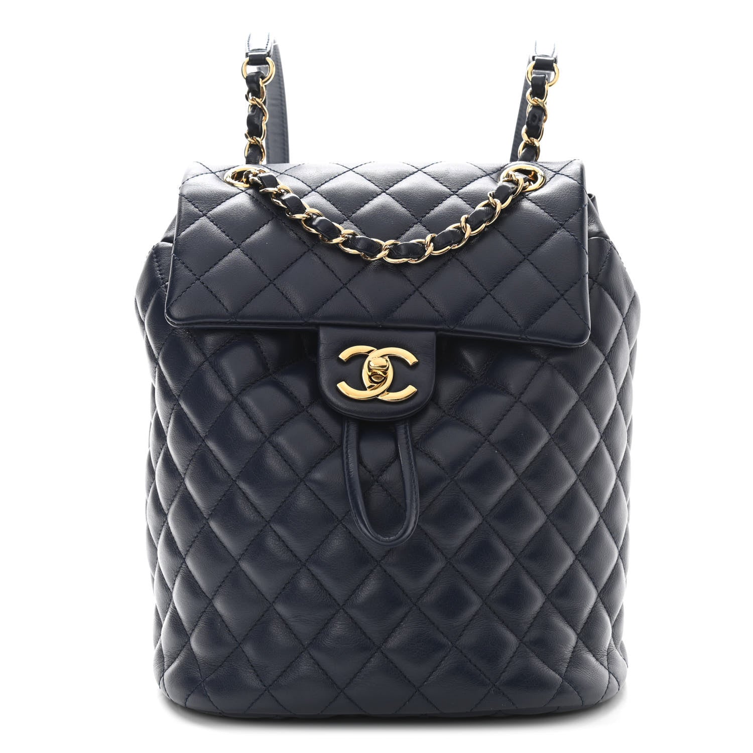Chanel Lambskin Quilted Small Urban Spirit Backpack Navy 1 of 13