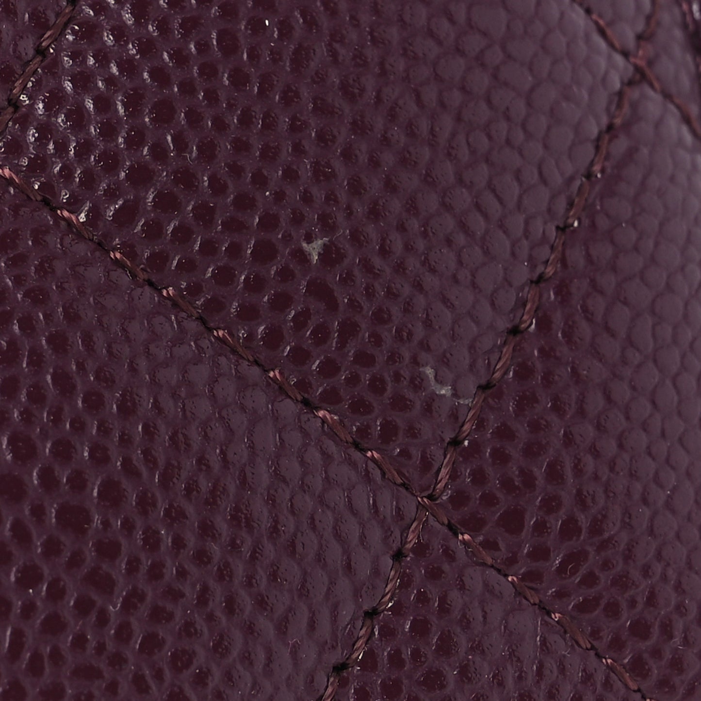 Caviar Quilted Card Holder Burgundy